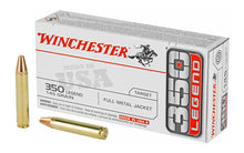 Load image into Gallery viewer, Winchester Ammunition, USA, 350 Legend, 145 Grain, Full Metal Jacket, 20 Rounds per box

