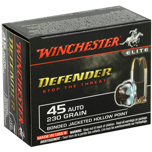Winchester PDX1 45 ACP AUTO 230 Grain Bonded Hollow Point (20 rounds per box )