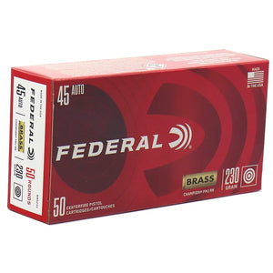 Federal "CHAMPION" 45 ACP AUTO(NO WAIT TIMES!!!)Ammo 230 Grain Full Metal Jacket 50 rounds