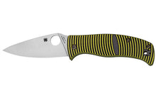 Load image into Gallery viewer, Spyderco, Caribbean, Folding Knife, Black/Yellow G-10, LC200N Leaf-Shape
