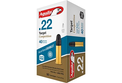 AGUILA AMMO .22LR Target competition limited 4 per checkout  .40GR LEAD RN 50 rounds per box